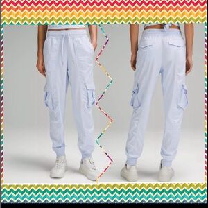 Lululemon Dance Studio  Mid-Rise Cargo Jogger Windmill Baby Blue Size M Medium